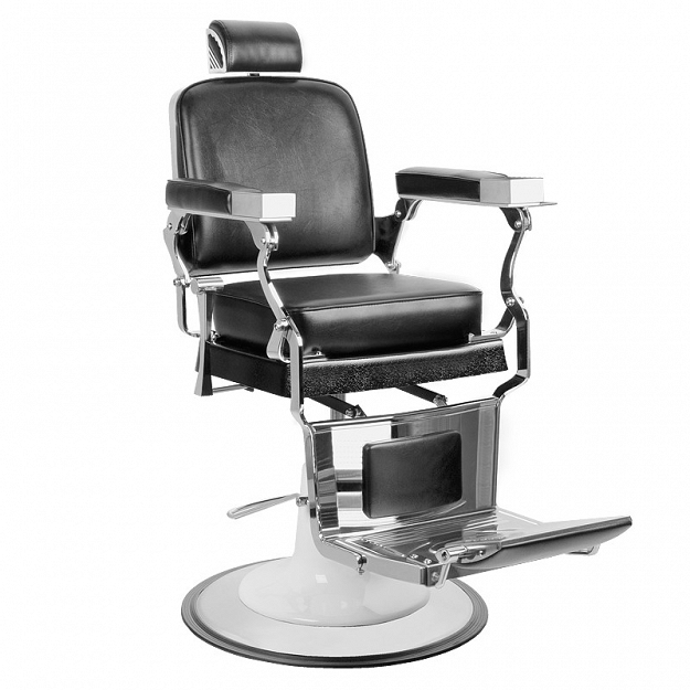Gabbiano PRINCE Fotel barberski fryzjerski czarny dostępny w 48h