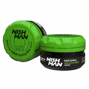 Nishman Hair Styling M2 Matte Clay Wax Pomada matowa z keratyną do włosów dla mężczyzn 100ml