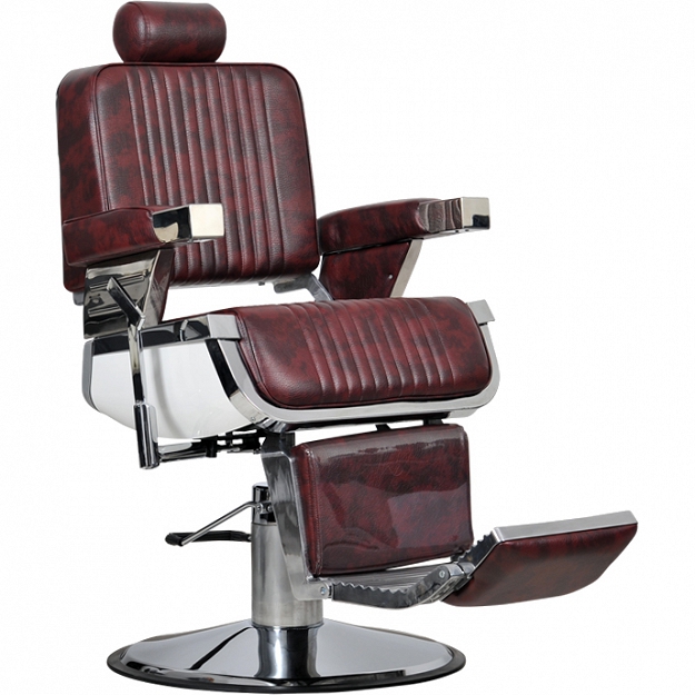 Italpro Barber fotel fryzjerski barberski bordowy dostępny w 48h