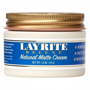Layrite Natural Matte Cream Lekki matowy krem modelujący o średnim utrwaleniu do włosów dla mężczyzn 42g