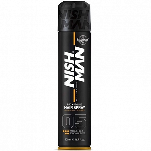 Nishman Hair Spray Ultra Hold lakier do włosów, bardzo mocny 400ml