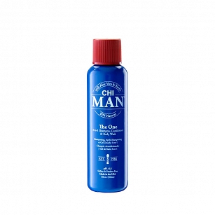Farouk CHI Man The One 3W1 Szampon, odżywka, żel do mycia ciała i włosów z prowitaminą B5 dla mężczyzn 30ml
