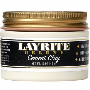 Layrite Cement Clay Glinka, pomada matowa o mocnym utrwaleniu do włosów dla mężczyzn 42g